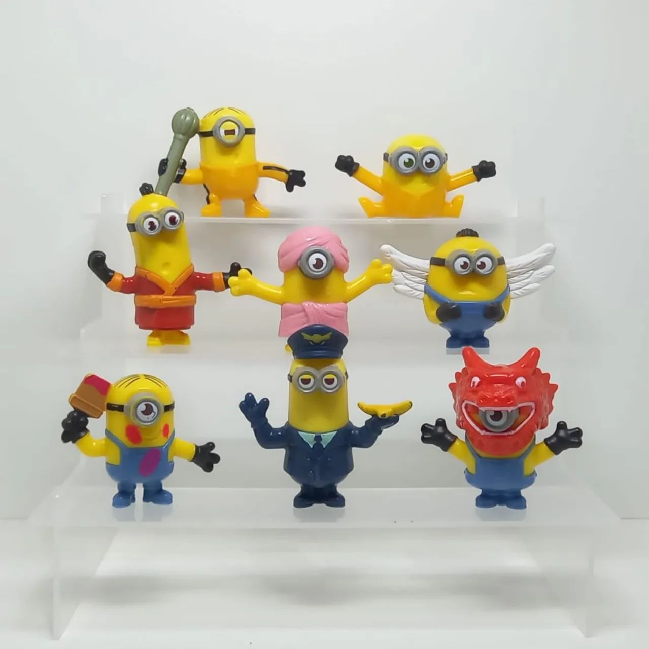 Lote 8 bonecos Minions McDonald's 2019