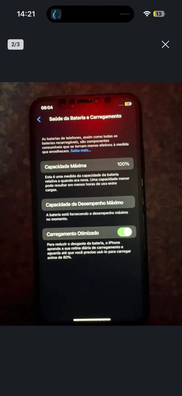 iPhone XS 100% bateria