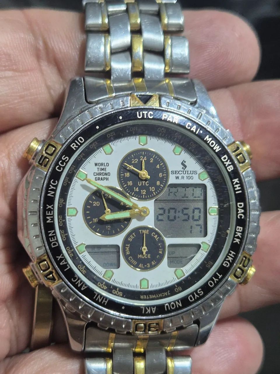 Relógio SECULUS WORLD TIME CRONOGRAPH   -   REVISADO