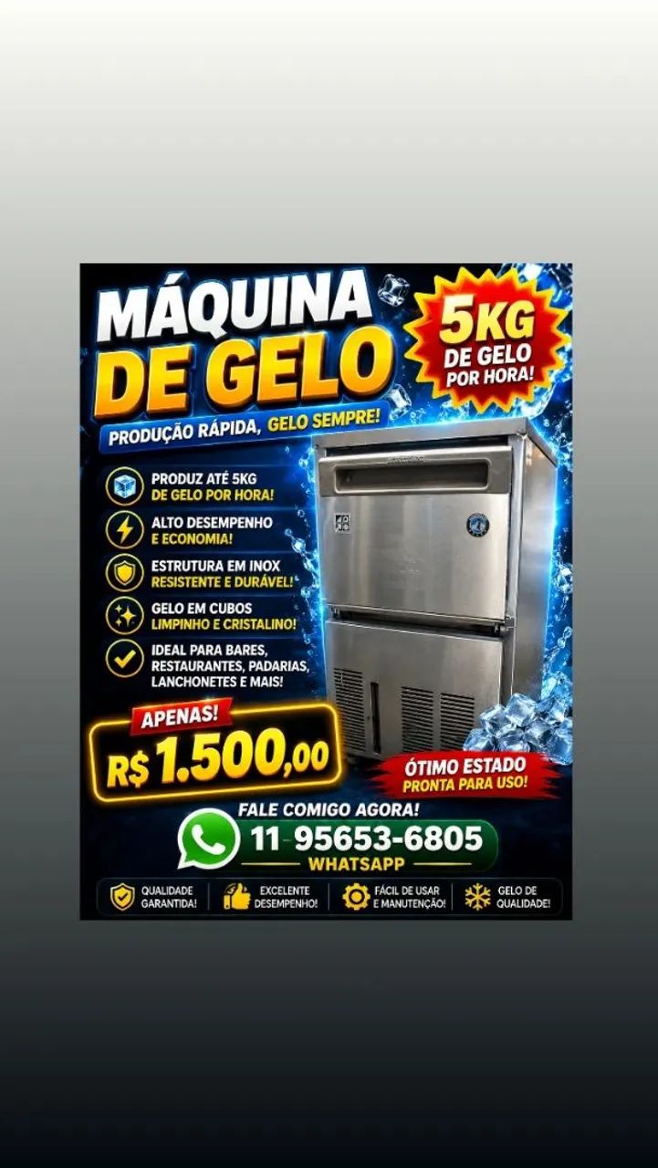 Máquina de gelo no precinho