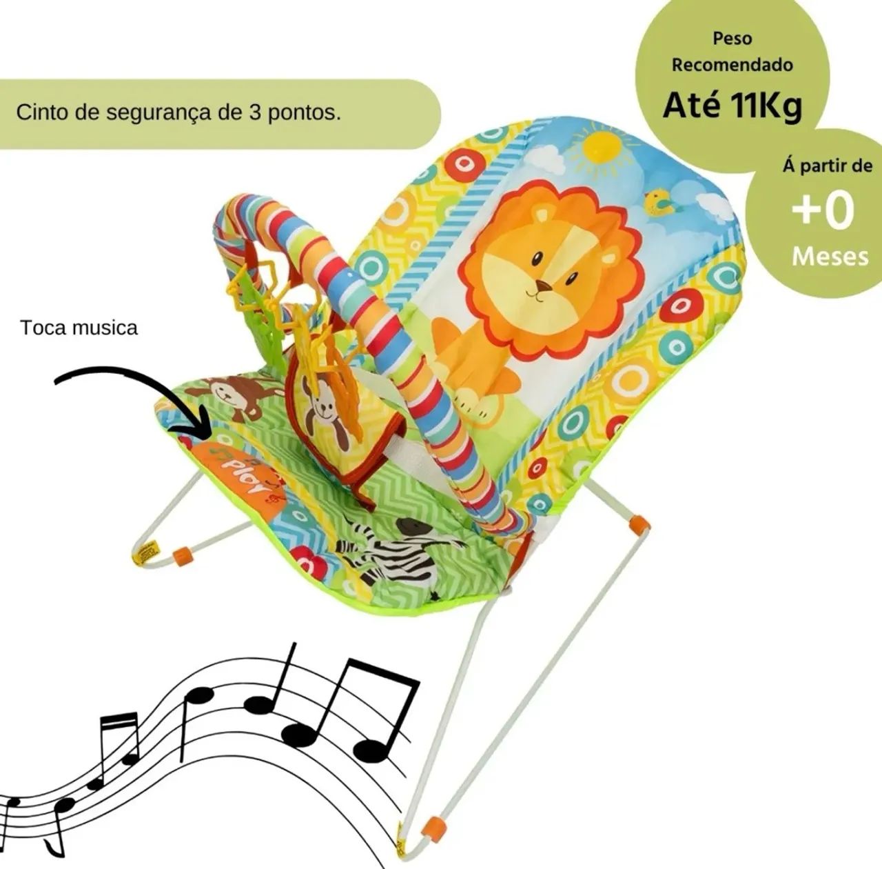 Cadeirinha de descanso musical  - Foto 3