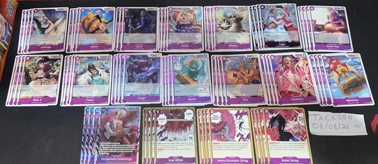 Deck Doflamingo Roxo + Pool completa One Piece TCG - Foto 3