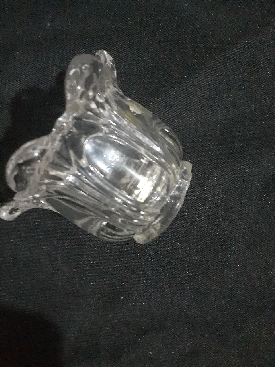 Copo de cristal trabalhado para lustres de cristal e bronze 