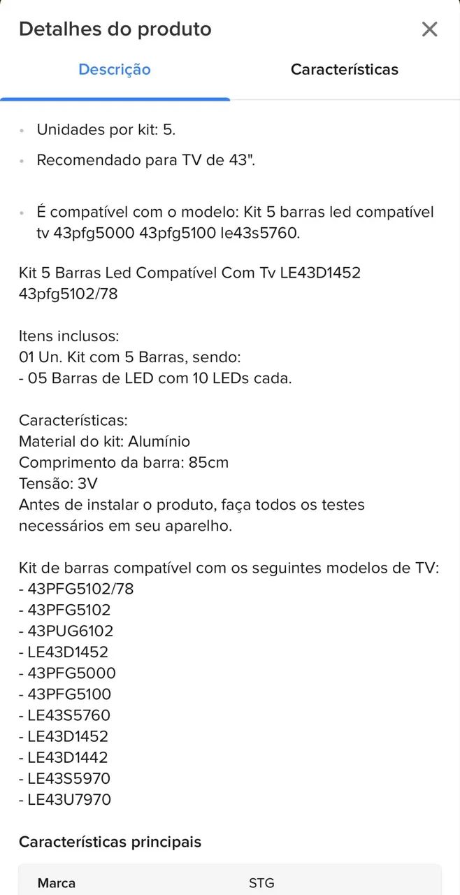 Kit barra de led para TV de 43 - Foto 4