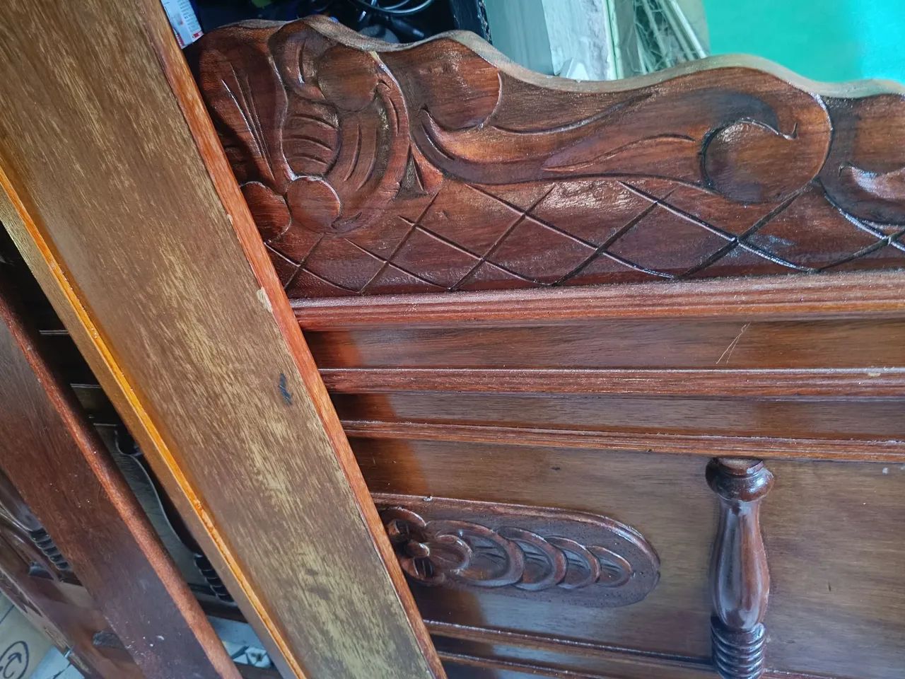 Cama de Madeira antiga  - Foto 3