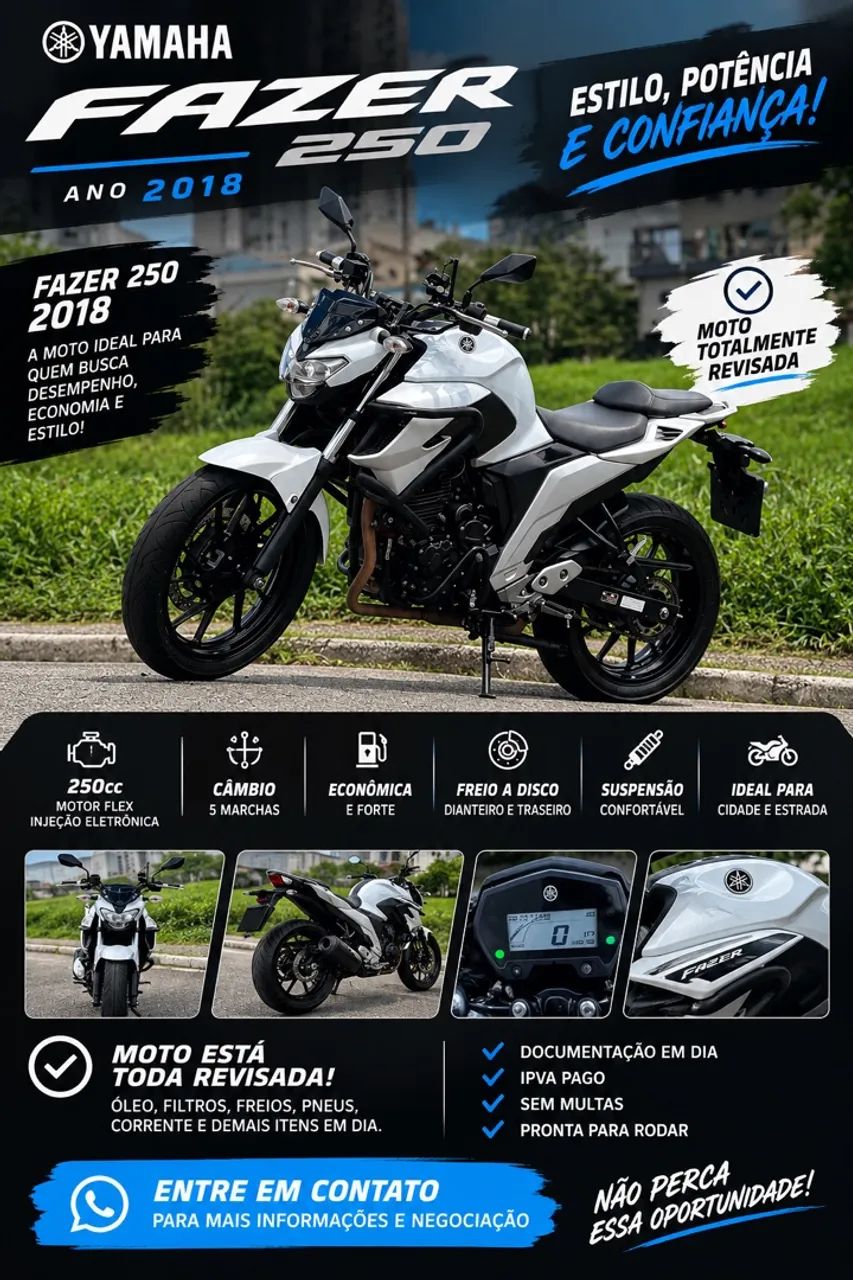 Fazer 250cc 2018 