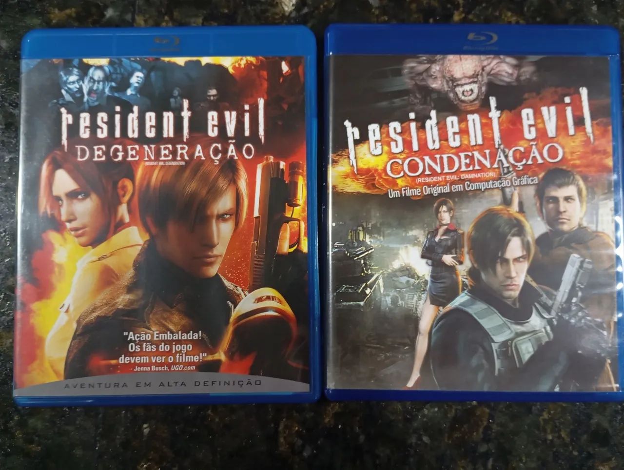 Blu-ray Resident Evil Degeneração+ blu-ray Resident Evil Condenação 