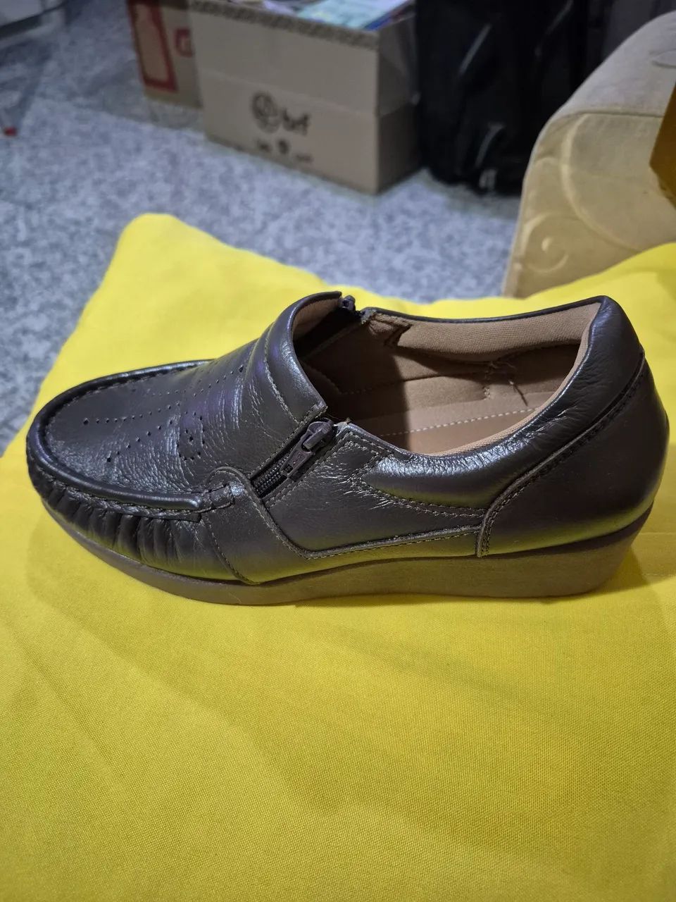 Mocassim marrom da Ultra Flex - Foto 3