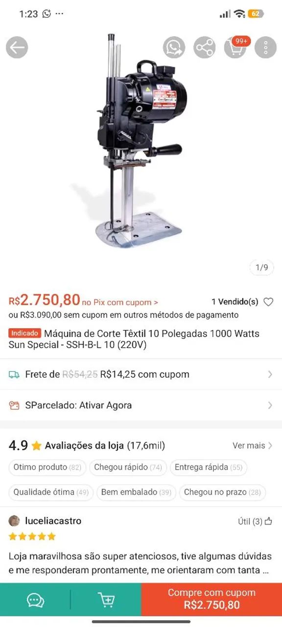 Máquina de corte faca 10 polegadas  - Foto 4