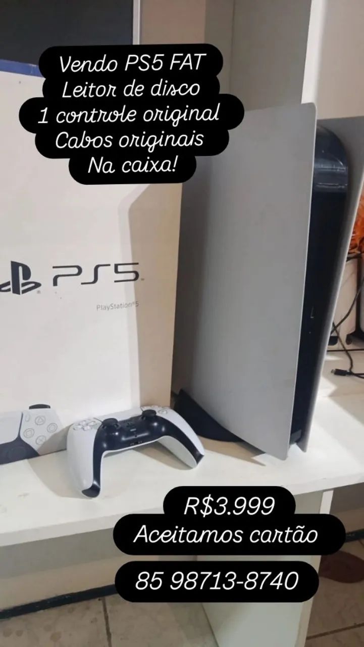 PS5 FAT COM LEITOR DE DISCO - Foto 2