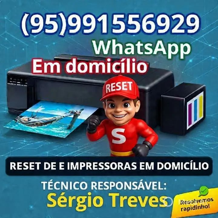 Reset das almofadas e Reset de impressoras em domicílio 