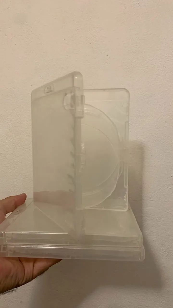 Estojo cases transparentes para Blu-ray triplo - 3 UNIDADES