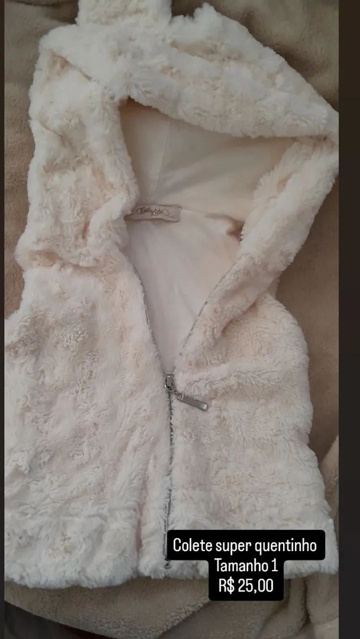 Colete menina tamanho 1