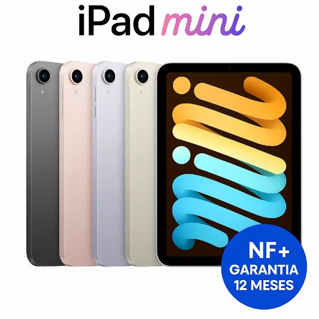 iPad Mini 7 256GB Wi-Fi, cor cinza, novo lacrado. - Smartwatches