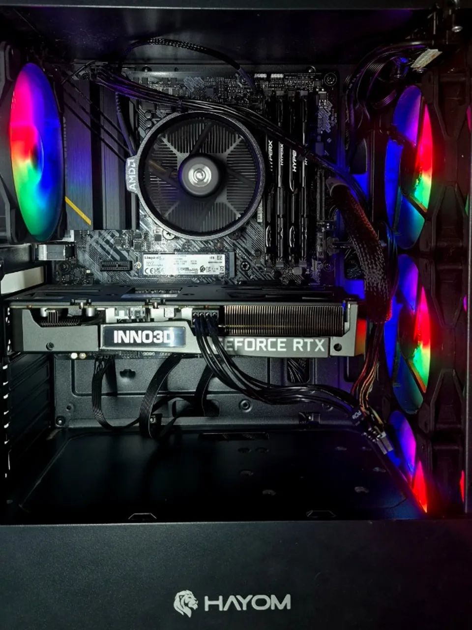 Computador Gamer RTX3060 12GB, 16GB RAM/1tb SSD - Monitor 27' Samsung T35F - Foto 2