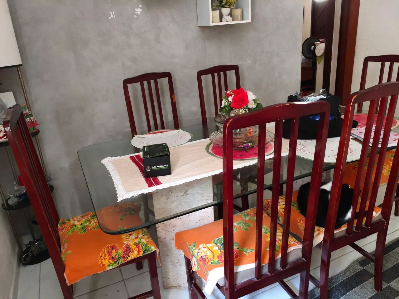 Mesa de vidro 6 lugares65171912986754120