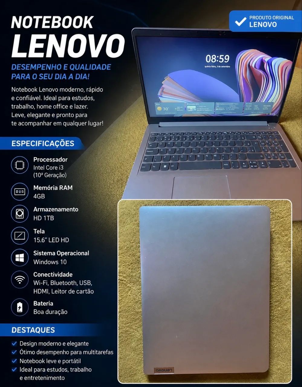 Vende-se notebook Lenovo 