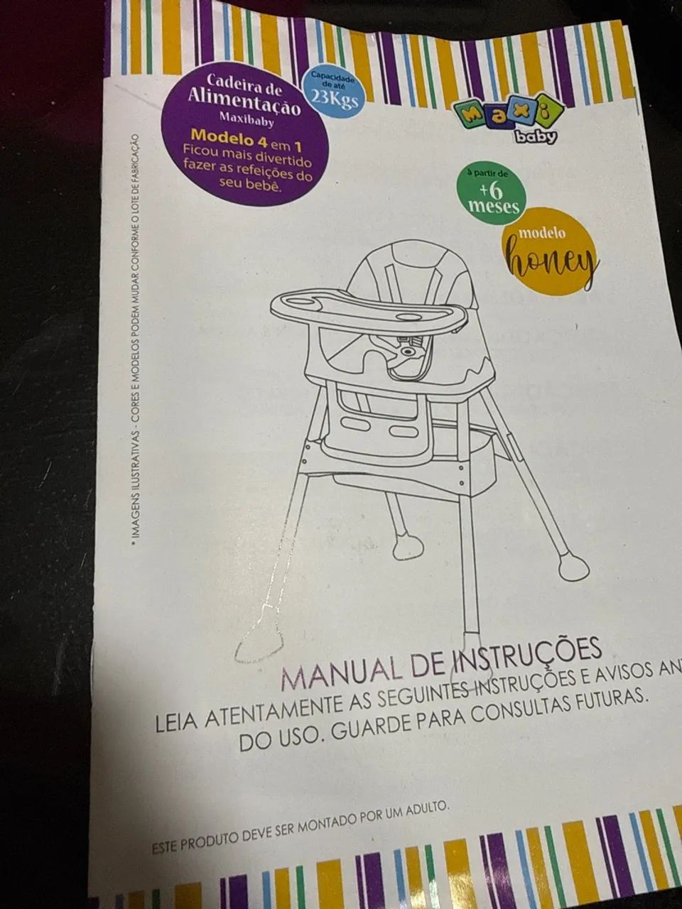 Cadeira de alimentação honey maxi baby - Foto 2