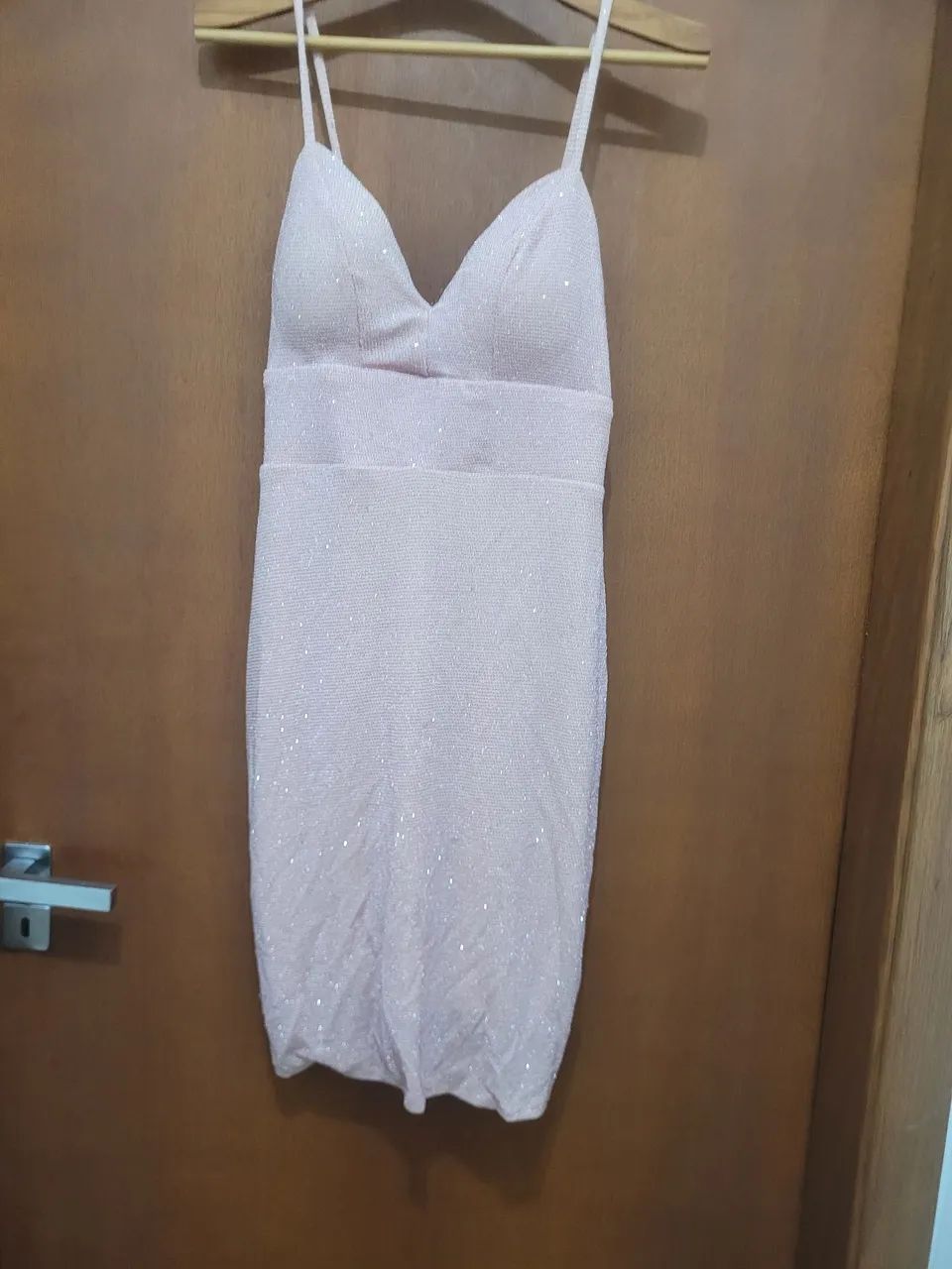 Vestido Rose com brilho