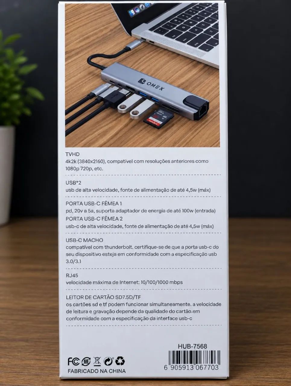 Adaptador Hub USB C 8 em 1 - Foto 2