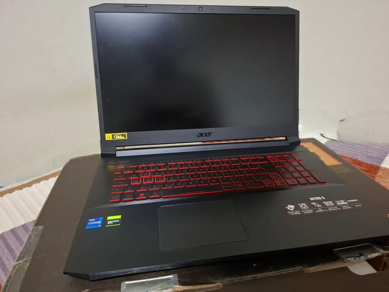 Acer Nitro 5 Gamer + 8GB RAM Intel i7 GTX1650 Wi-Fi 6e,tela 27 polegadas 144hz pra reparo