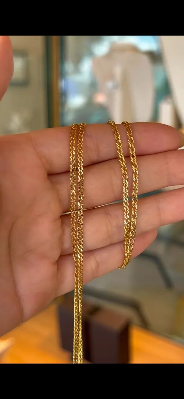 CORRENTE ELO DUPLO OURO 18K