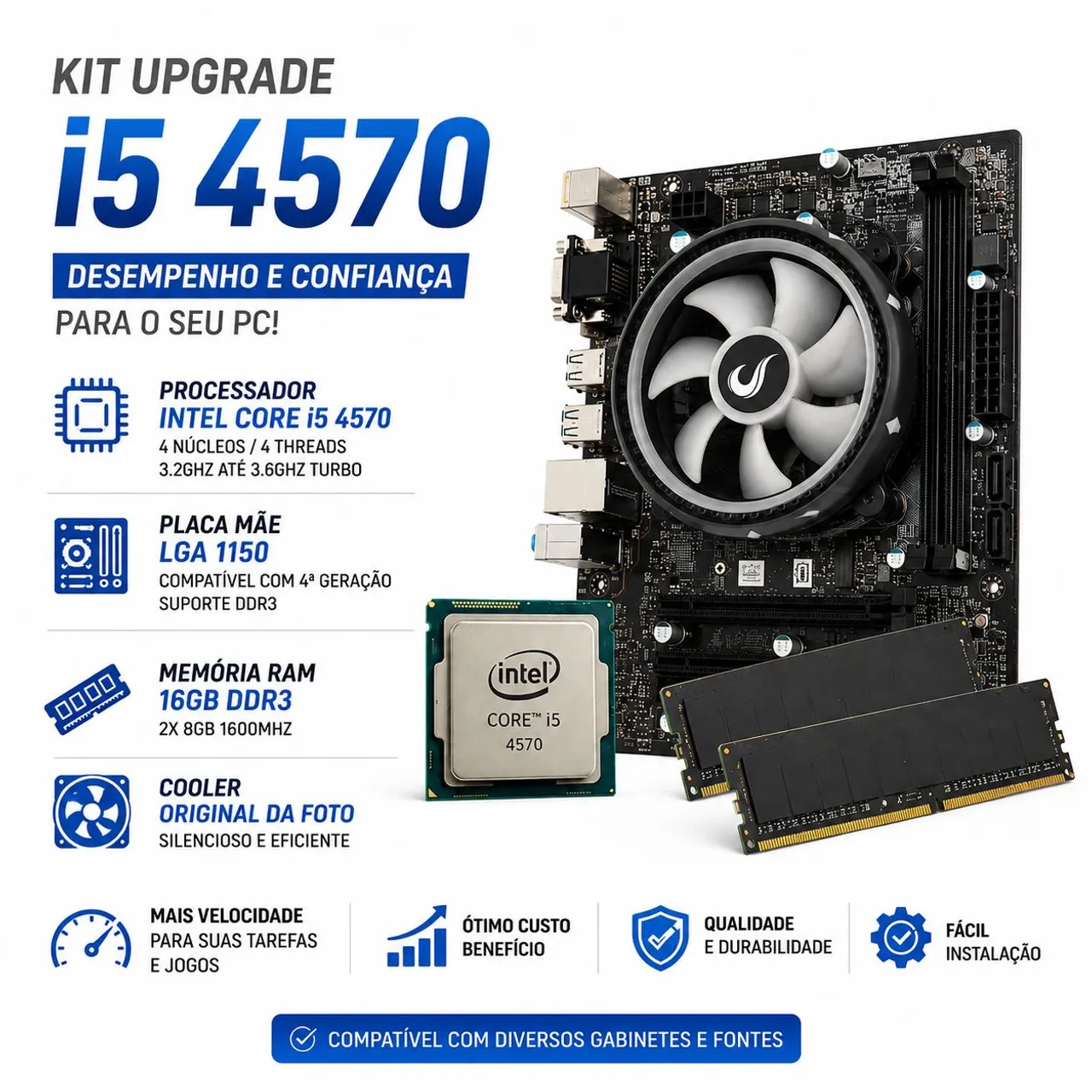 ASUS PRIME H410I-PLUS ＋ i3 10100F セット Kit Upgrade Gamer: Intel i3 10100F + GTX 1650 PNY + Placa Mãe ASUS