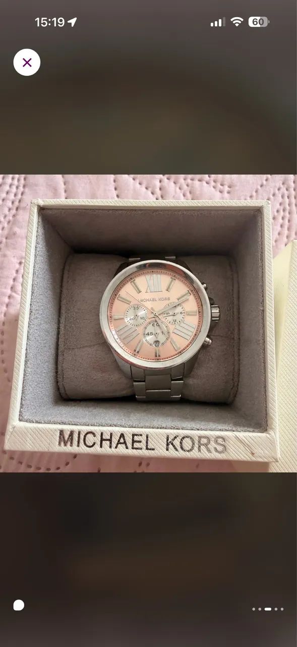 Relógio Michael Kors Feminino Original - Prateado com Rosê (Com Caixa) - Foto 4