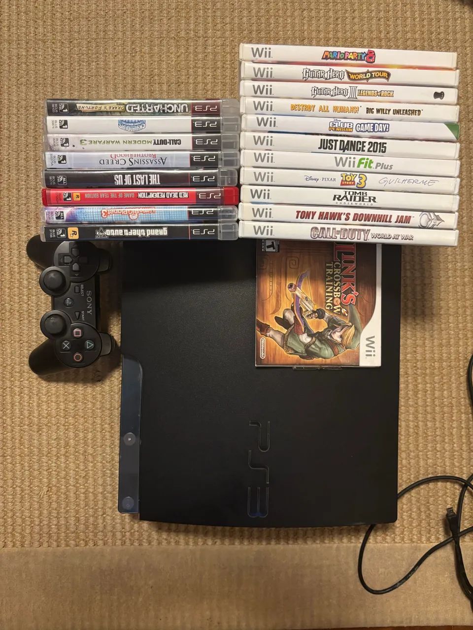 PS3 + Jogos de PS3 + Controle + Jogos de Wii - Jogos de Vídeo Game