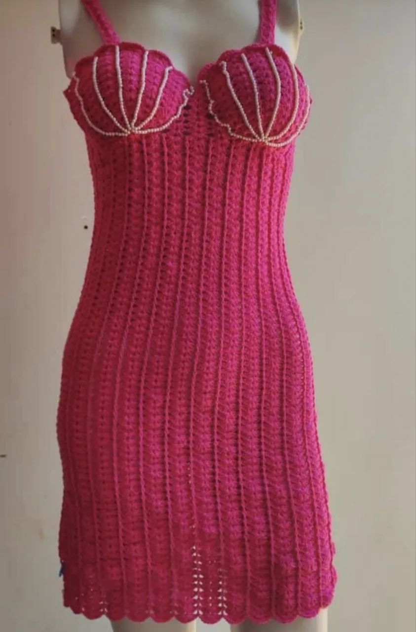 Vestido de crochê 