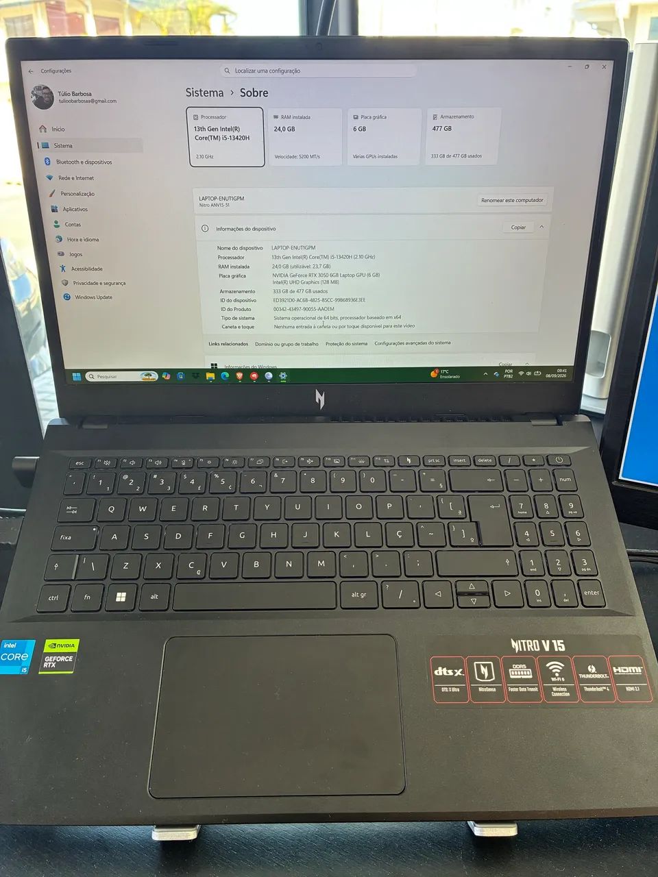 Notebook Acer Nitro V15 - Foto 4