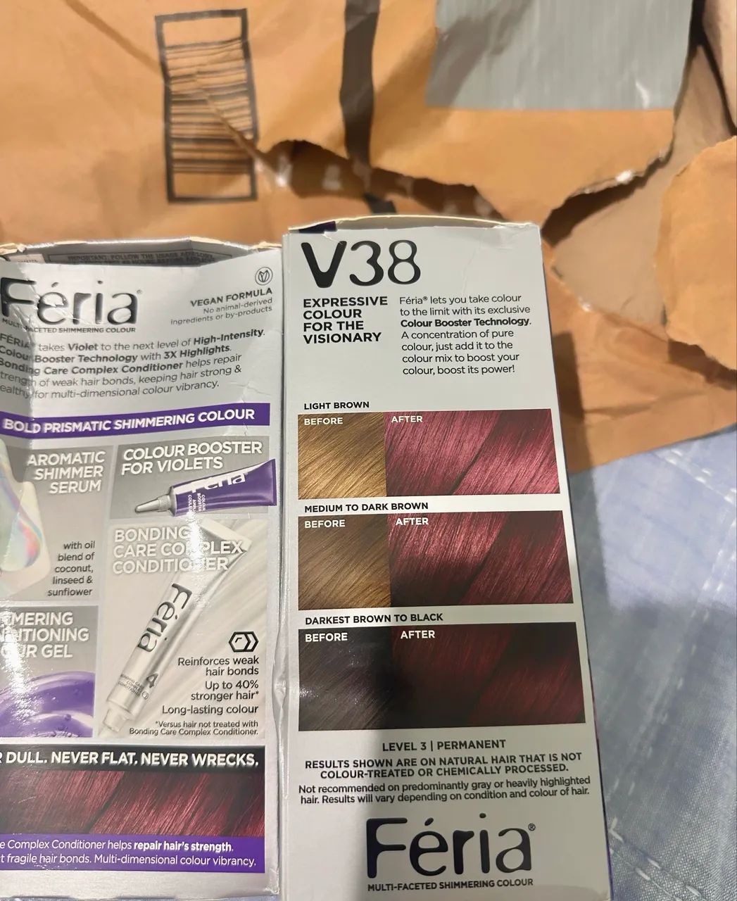 Kit tinta cabelo / L'Oréal Paris Feria V38 (importada EUA) - Foto 3
