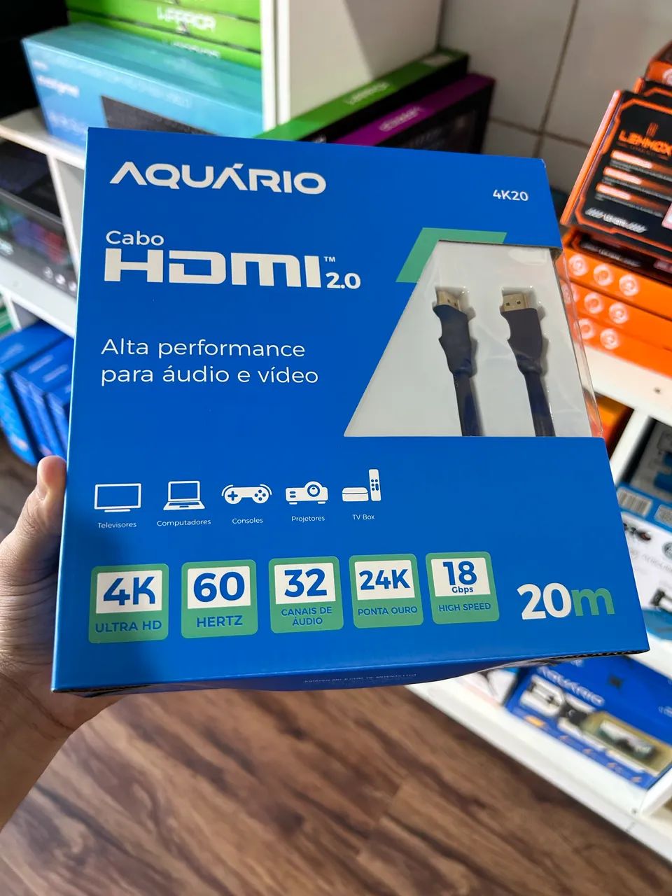 Cabo Hdmi de 20 Metros 2.0 Ultra HD 4K - Promoção 