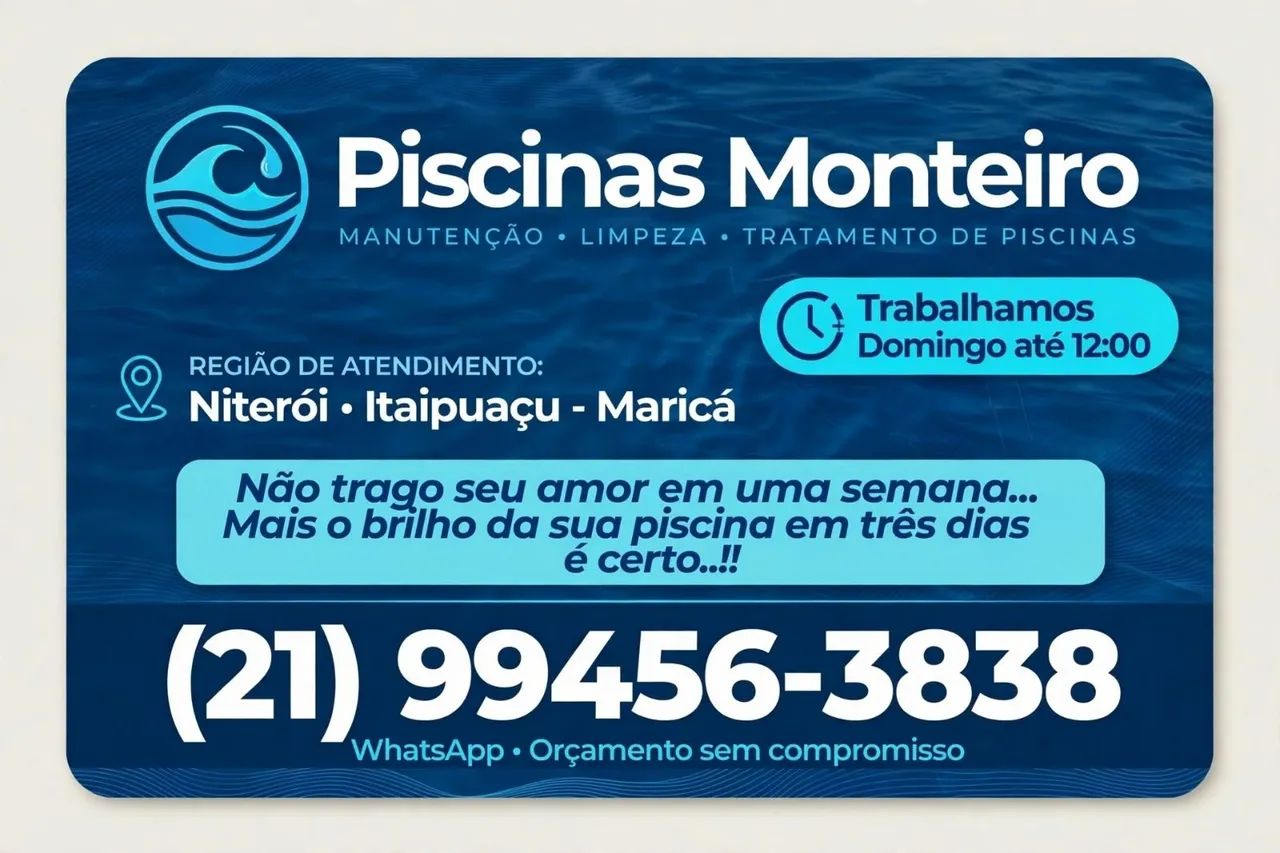 Limpeza e manutenção de piscina 