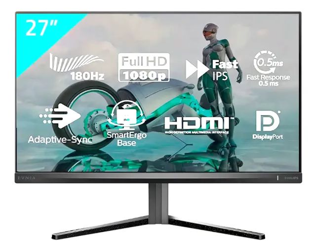 Monitor Gamer Philips 27" EVNIA Full HD 180Hz 0,5ms IPS ( Possuo 3 )