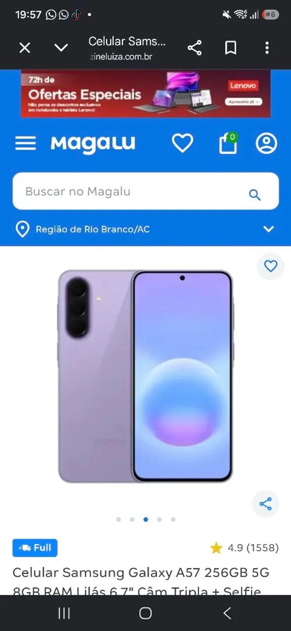 Samsung A57 256 GIGAS