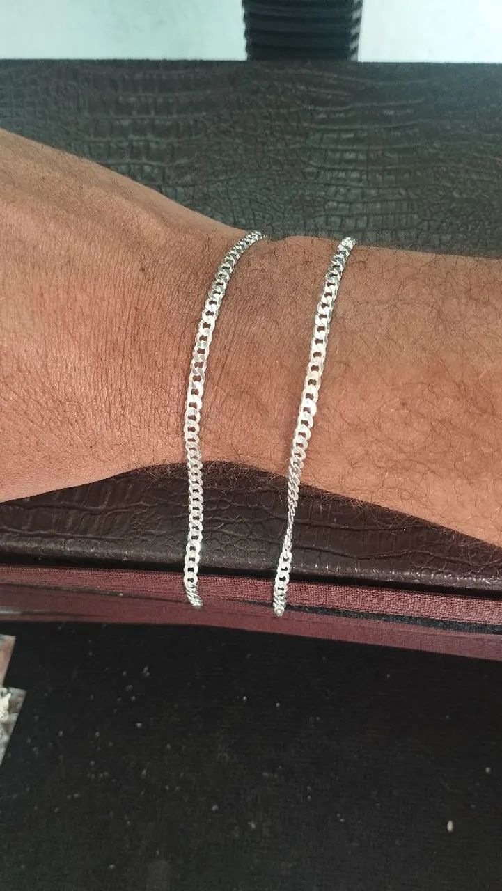 Pulseira de Prata Grumet 3mm