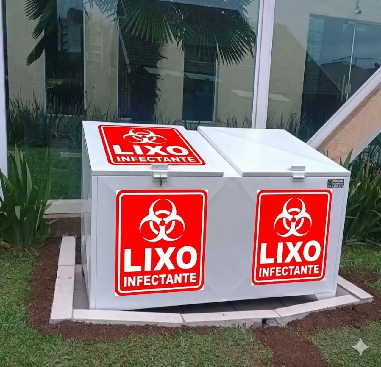 Lixeira para lixo infectante 1500lts grande capacidade 
