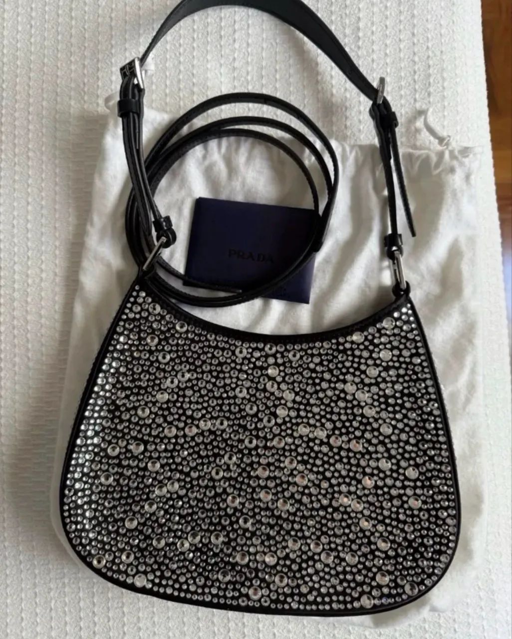 Bolsa Prada Cléo com strass - Foto 2