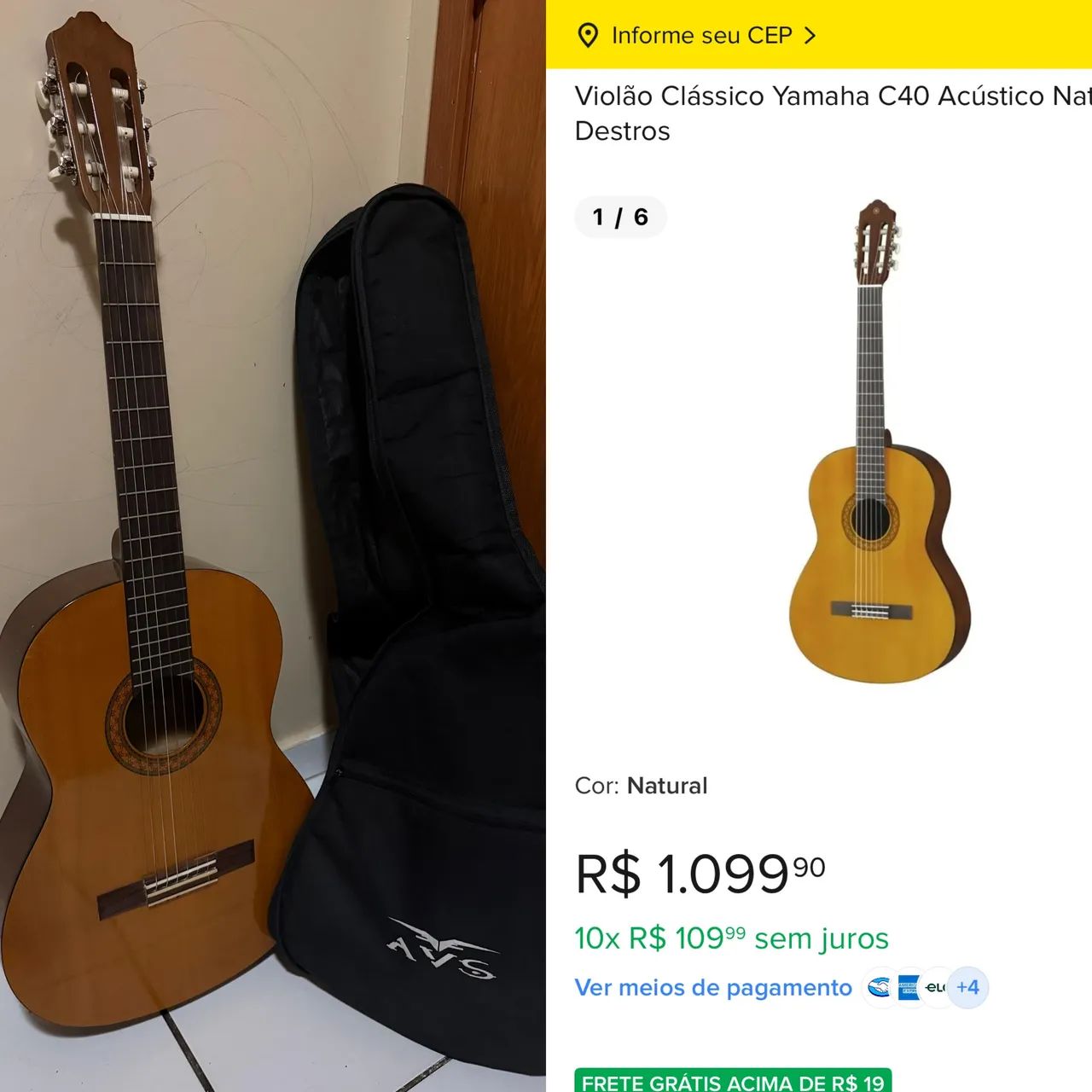 VIOLÃO Yamaha C40 Acústico  