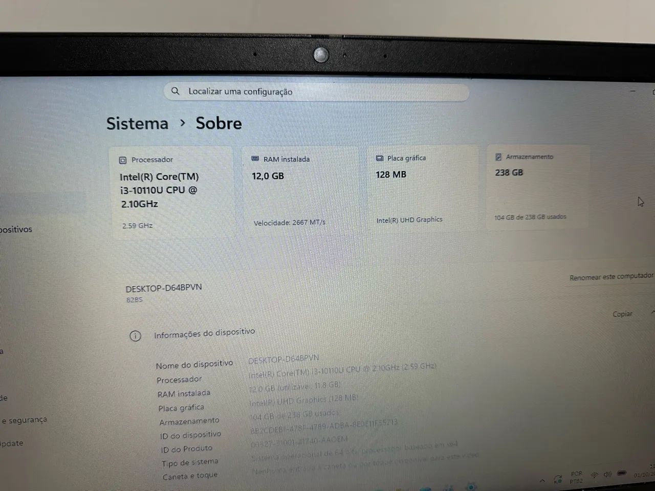 Notebook Lenovo Ideapad Core i3 10ª geração | 12GB RAM | SSD 256GB - Foto 5