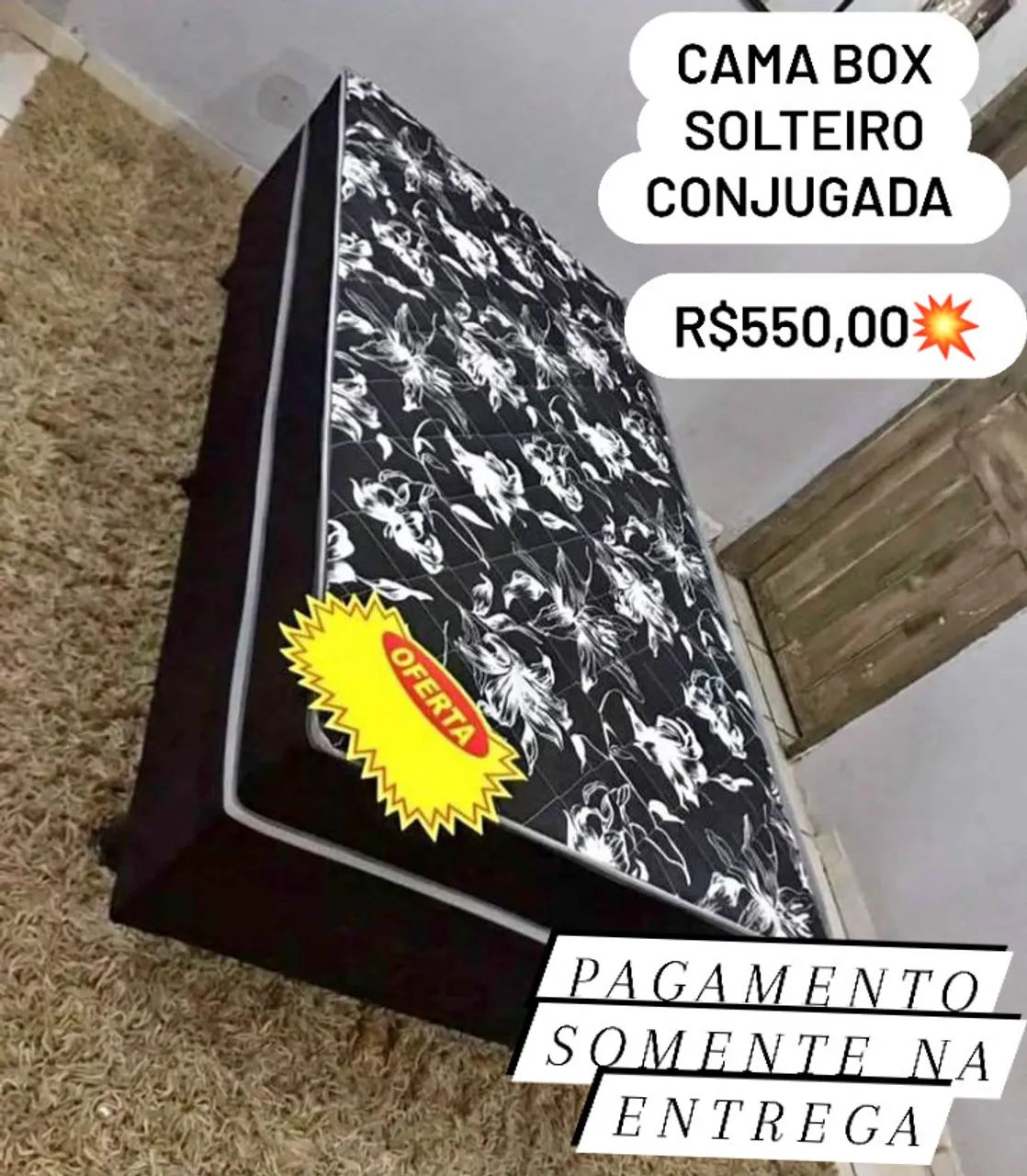 Cama solteiro box conjugado 