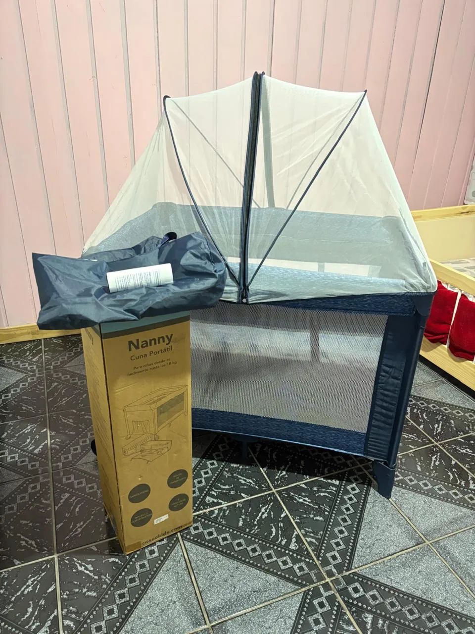 Berço portátil cosco kids nanny 2 alturas - Foto 3