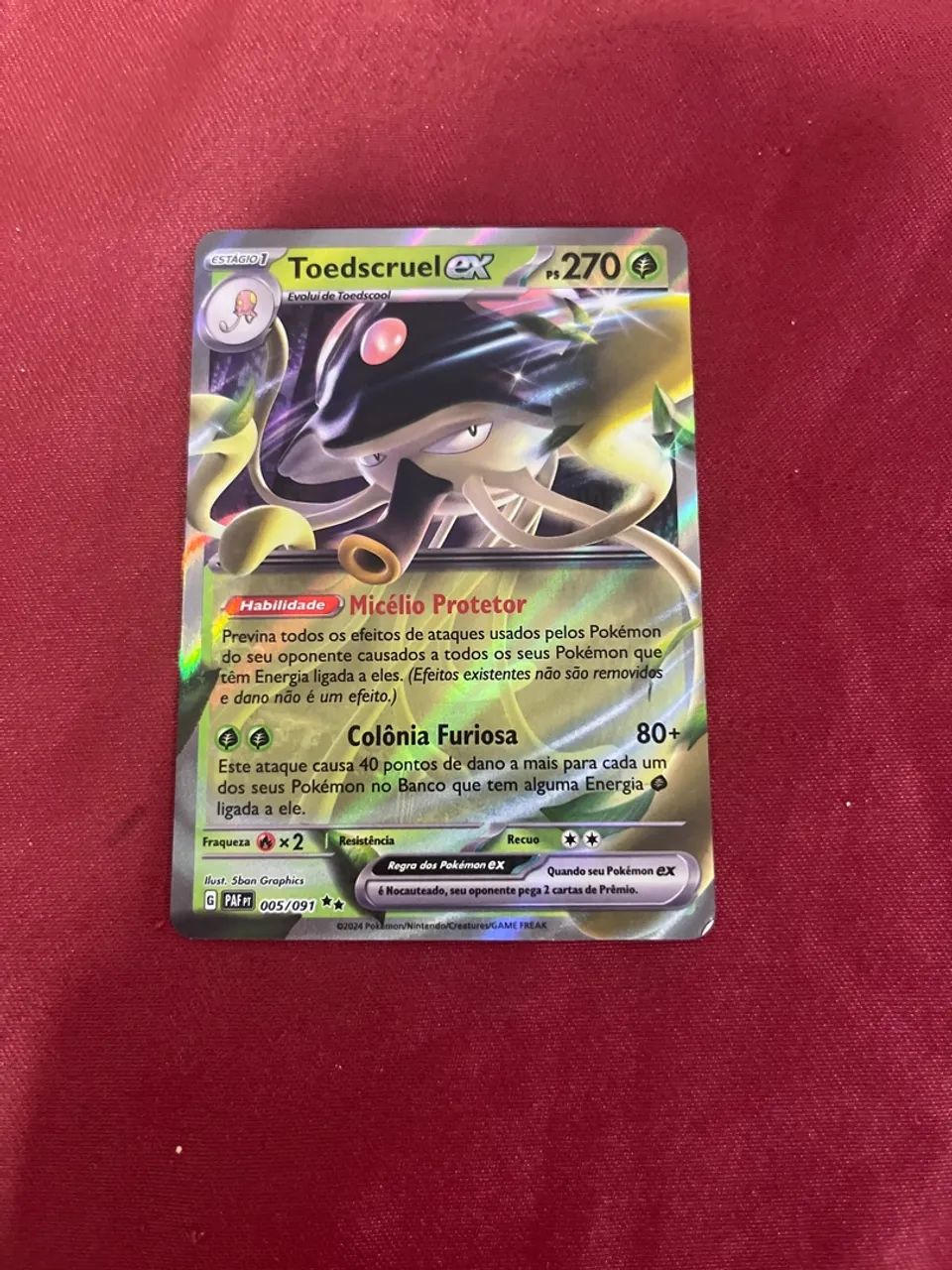 Carta Pokémon Toadscruel EX
