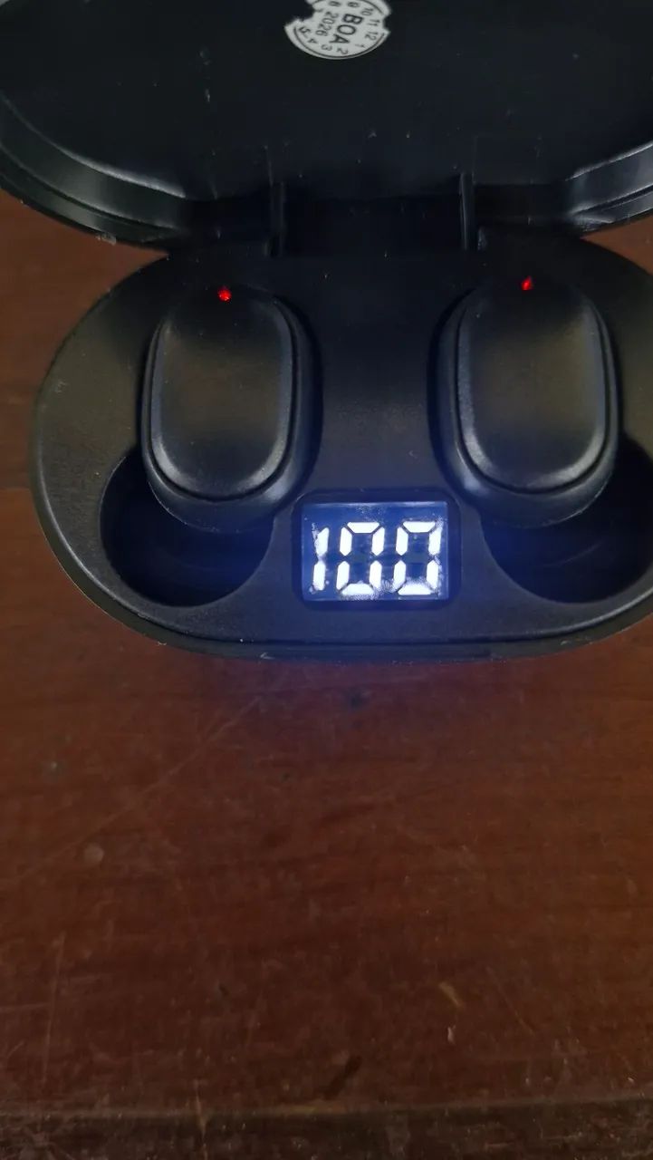 Fone De Ouvido Sem Fio Bluetooth TWS Com Visor Digital LED + Cabo - Foto 2