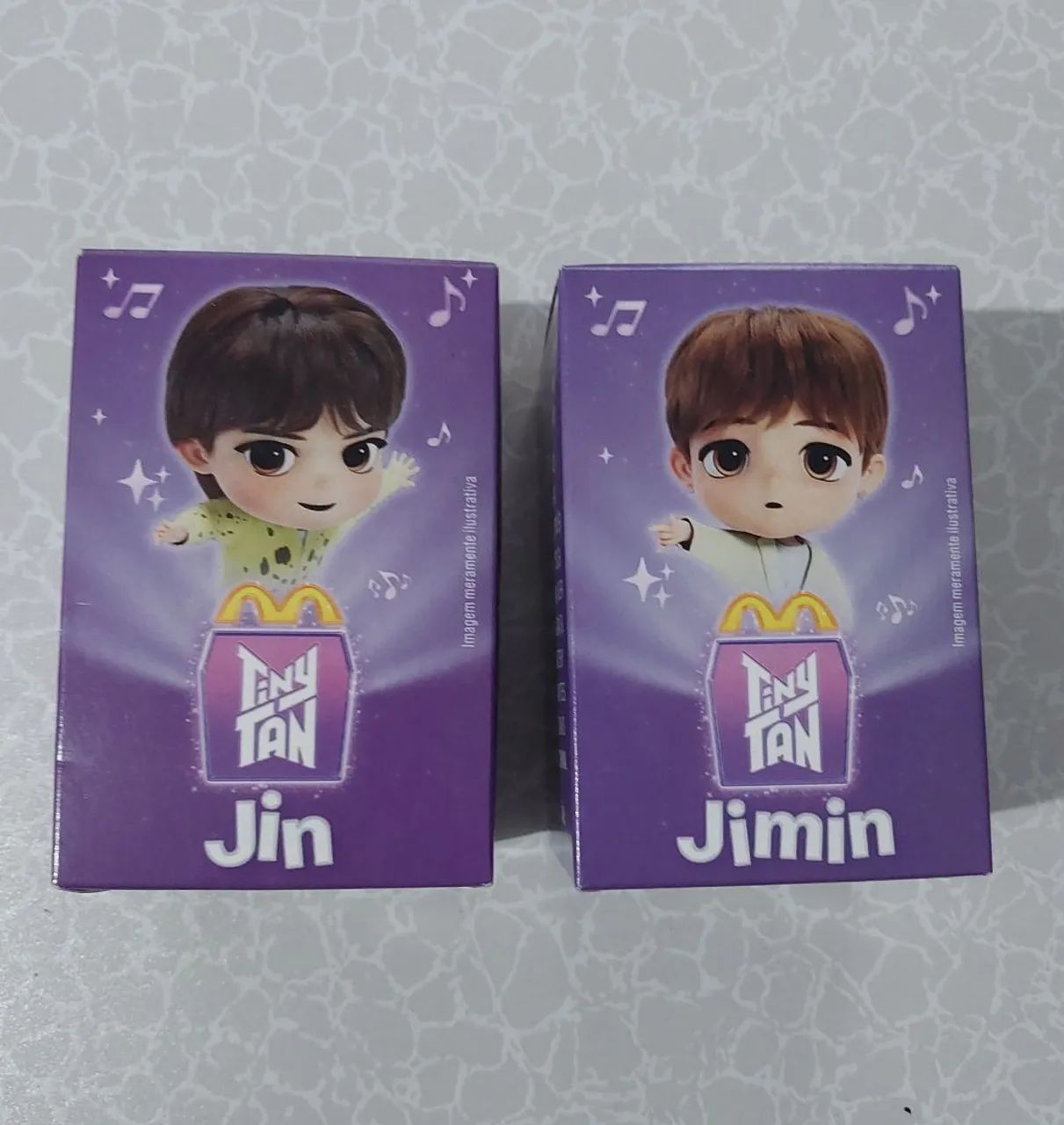 Boneco Jin e Jimin Bts Mc Tiny Tan