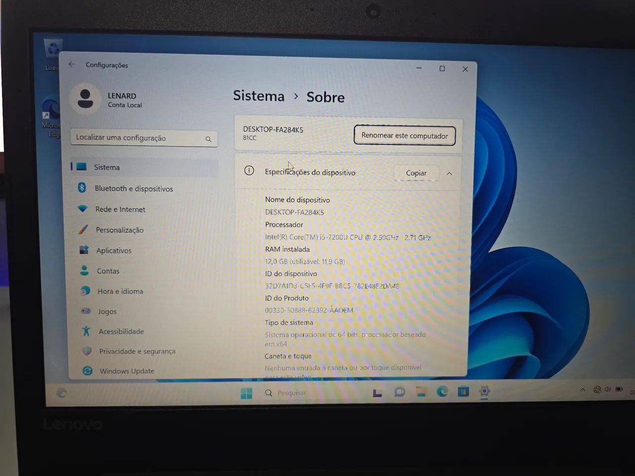 Notebook Lenovo I5, 12gb Ram, ssd 240gb - Foto 4