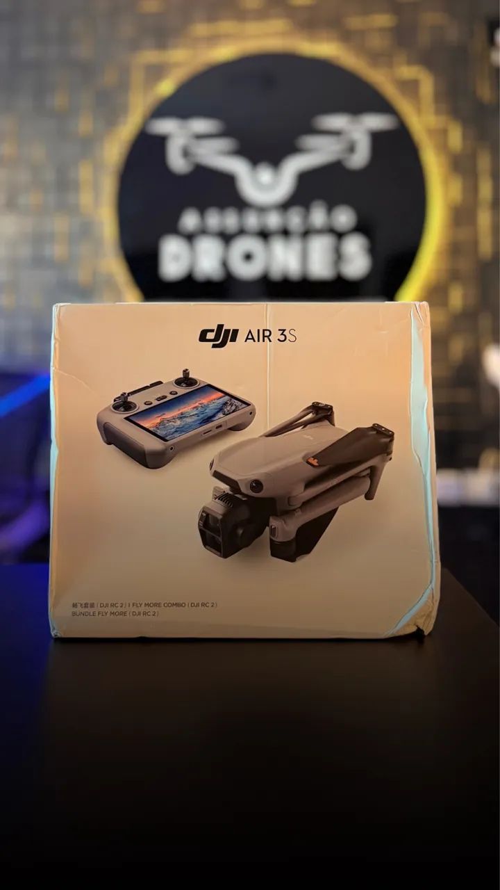 DRONE DJI AIR 3S FLY MORE COMBO (COM TELA) | IMPORTADO JÁ COM ANATEL | LACRADO
