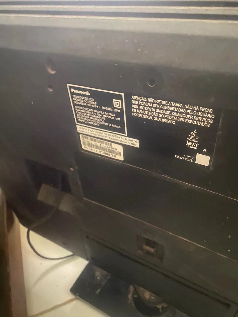 Tv Panasonic defeito 