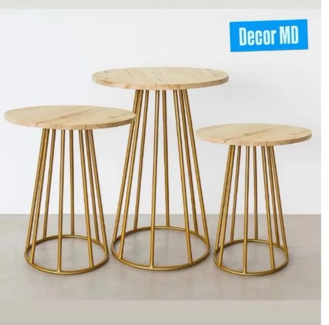 Kit trio mesa ferro para decoração  - Foto 3